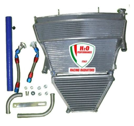 H2O Radiators SUZUKI GSX R 1000 _ MY 05/06 OVERSIZED WATER + OIL RADIATOR +KIT