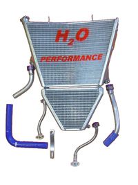 H2O Radiators SUZUKI GSX R 1000 _ MY 07/08 OVERSIZED WATER + OIL RADIATOR +KIT