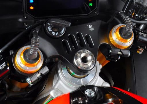 Bonamici Racing Aluminium TOP TRIPLE CLAMP Aprilia RSV4  - RSV4 Factory  Street  (2009/2014) (2019/>) - SILVER - Image 5