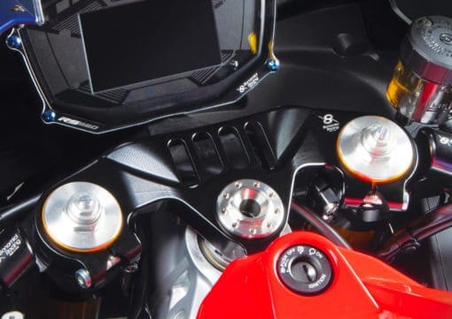 Bonamici Racing Aluminium TOP TRIPLE CLAMP Aprilia RS 660 2020/> -SILVER - Image 5