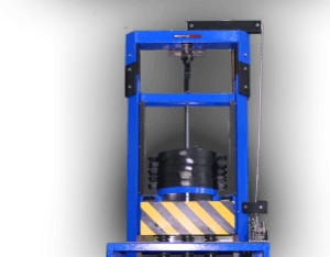 Rotobox IMPACT TEST The load is dropped on the wheel.